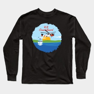 U.S Coast Guard Pelican Helicopter Long Sleeve T-Shirt